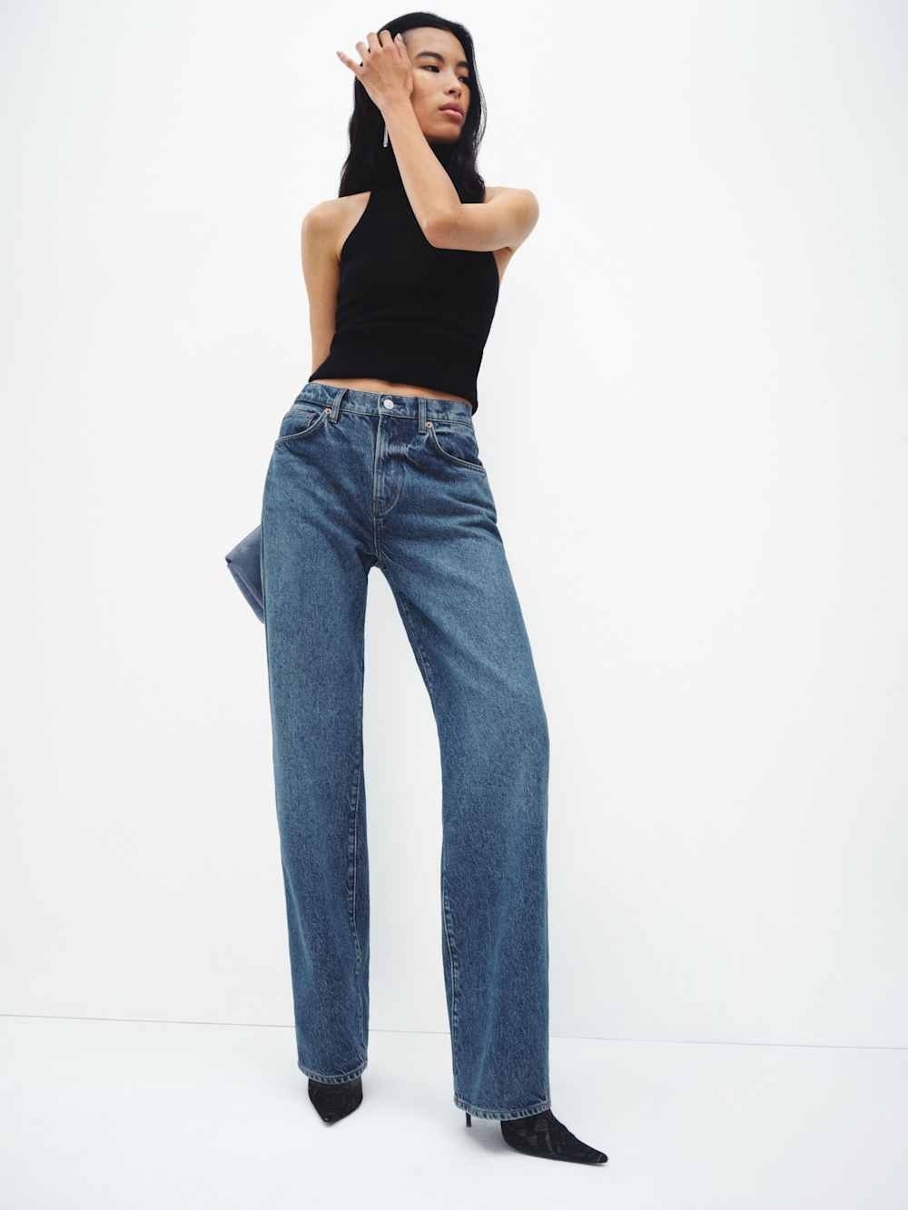 REFORMATION SZ 29 Val 90s Mid Rise Straight Jeans Pelican